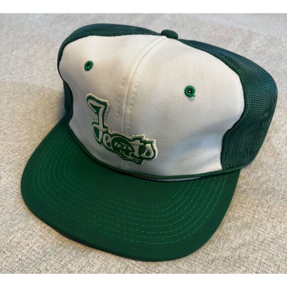 New York Jets NY Hat Cap AJD Lucky Stripe Snapback Vintage - Picture 3 of 5